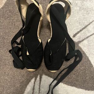 Black Espadrille Women Shoes used once